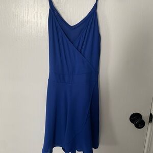 Express Royal Blue Asymmetrical Dress